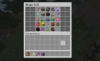 Bingo card 5x5