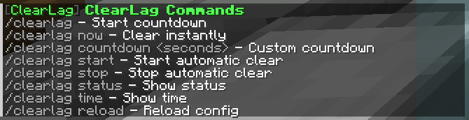 /clearlag help
