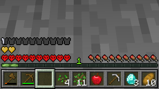 Default hardcore hotbar
