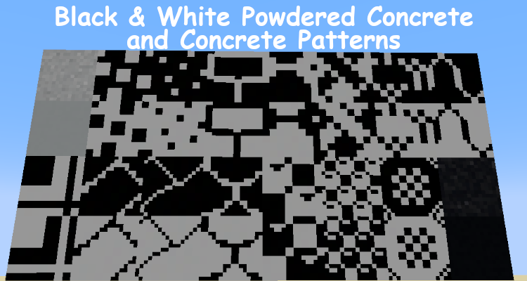 Title card Black & White Powdered Concrete and Concrete Patterns