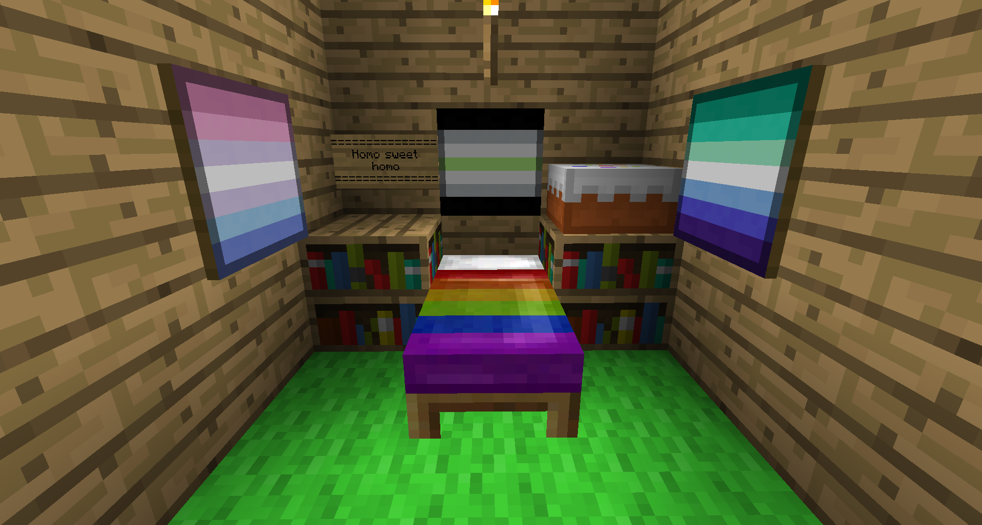 Bedroom - A screenshot of a bedroom with Pridepack Legacy's textures