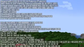 FPS without Modpack enabled (+Clean F3)