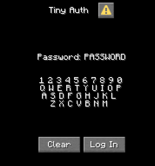 Log In page