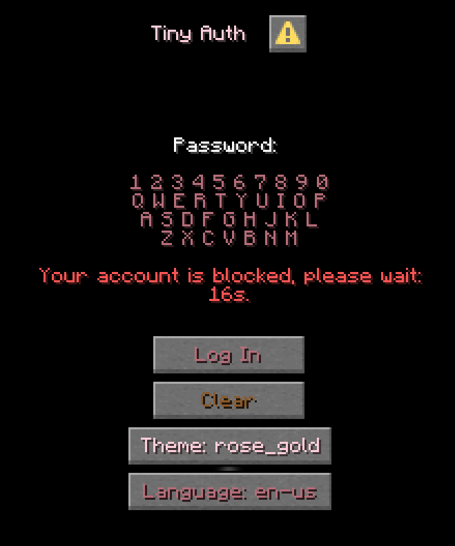 Account blocked