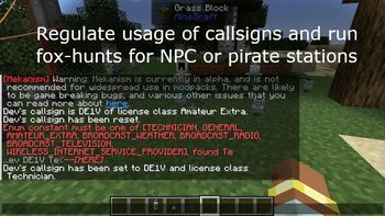 Regulate use of callsigns and run fox-hunts for NPC stations