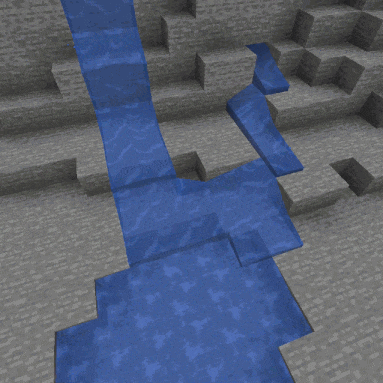 Flowing water