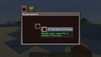Achievements menu