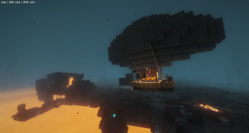 An airship in the nether