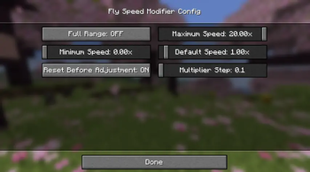 Config menu