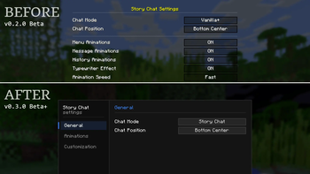 Config menu