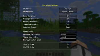 Config menu