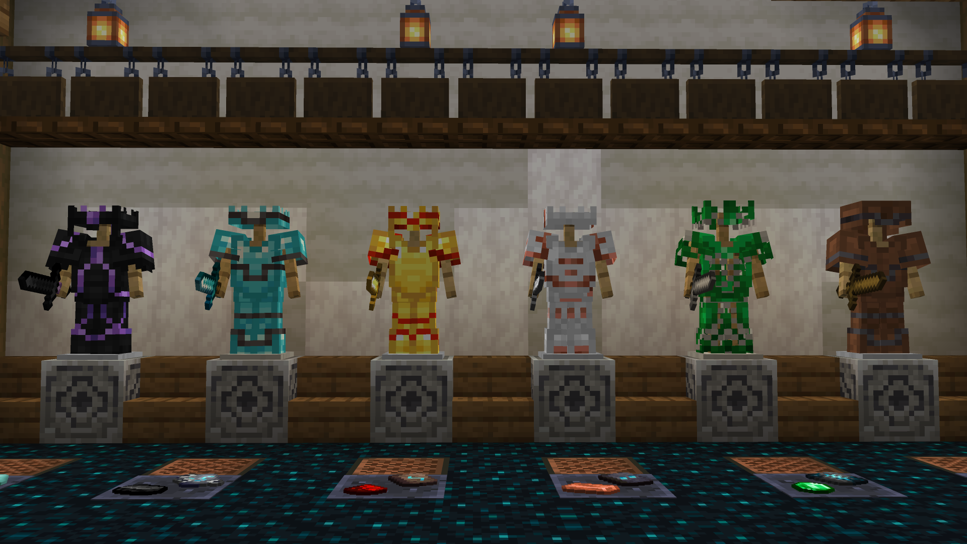 All Armors Side by Side but with Trims