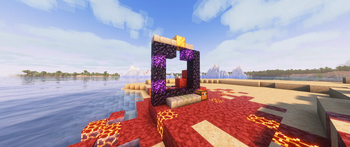 Nether Portal on beach