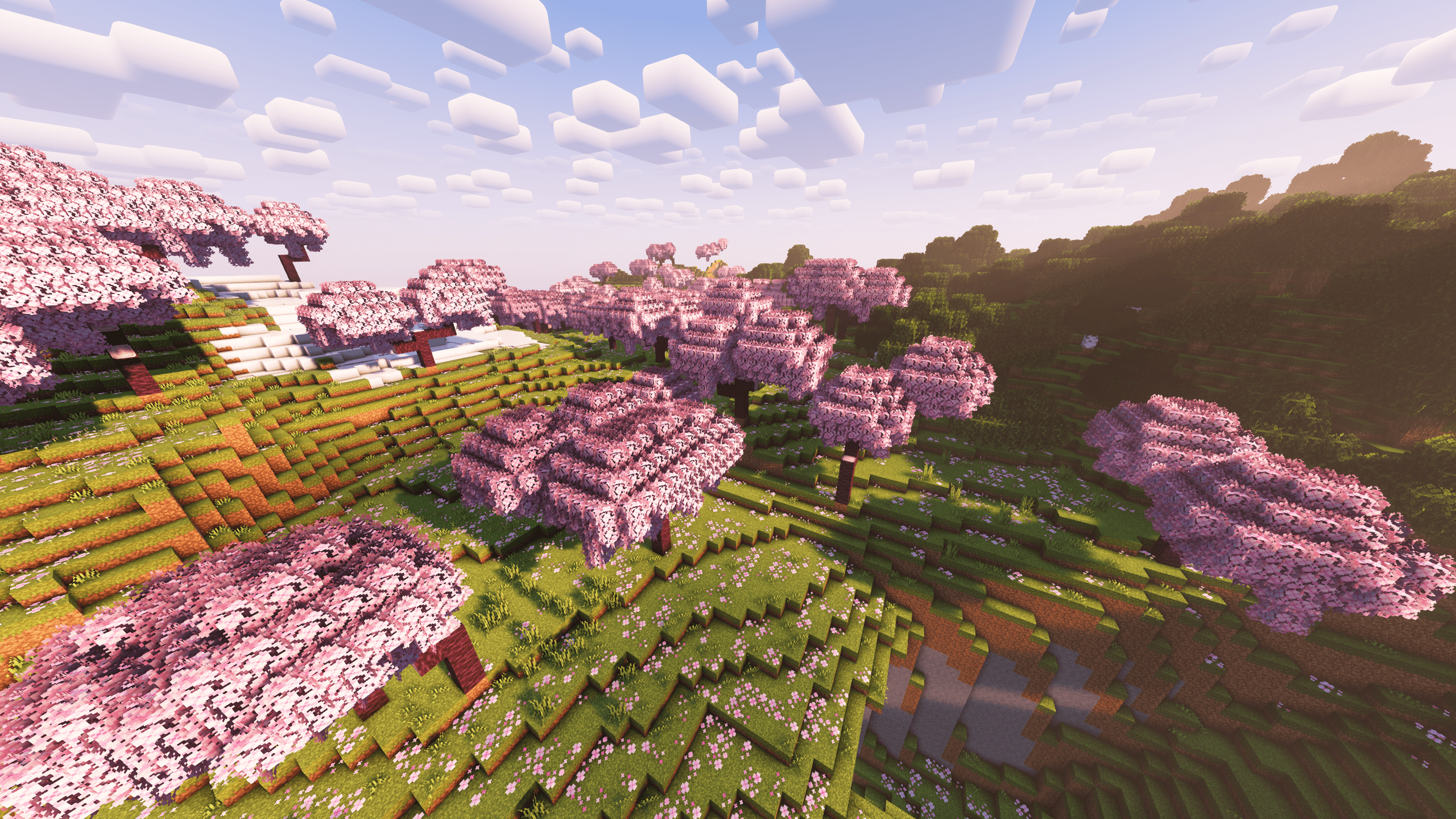 Cherry grove w/ Complementary Reimagined shaders