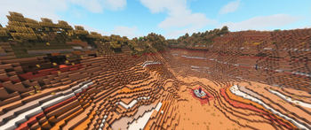 Badlands & wooded badlands with Nether portal