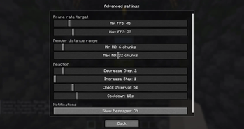 Advanced settings