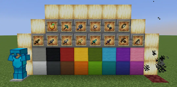 Wool. Armor, Fire. and Items