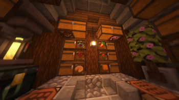 Spruce Log Storage Interfaces in our storage room