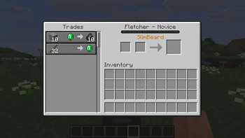 Trade menu functionality