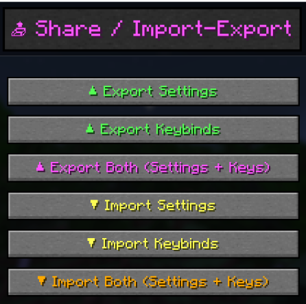 Sharing with Export and Import