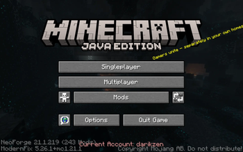 Main Menu Deep Dark Panorama