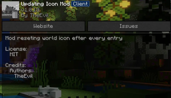 Mod page in Fabric Mod Menu