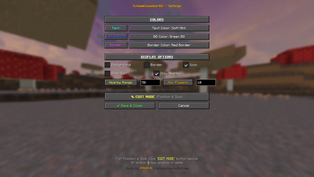 GUI of the mod