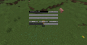 The menu of OreOverlay