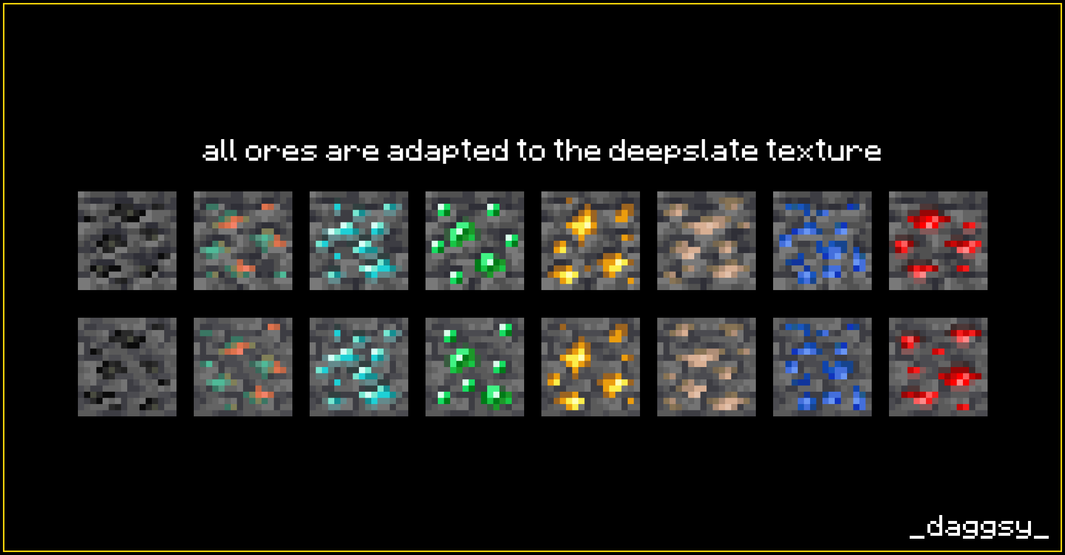 Subtle change of top texture in deepslate ore