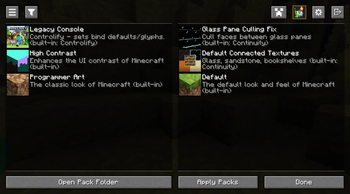 New Ressource Packs screen + VTdowloader