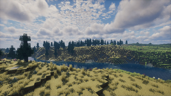 A river in the middle of a new biomes