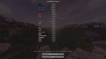 Settings menu