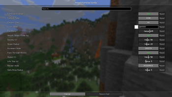 Config menu