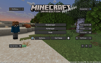 Dark main menu + Essential