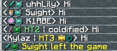 Tiers in the Chat