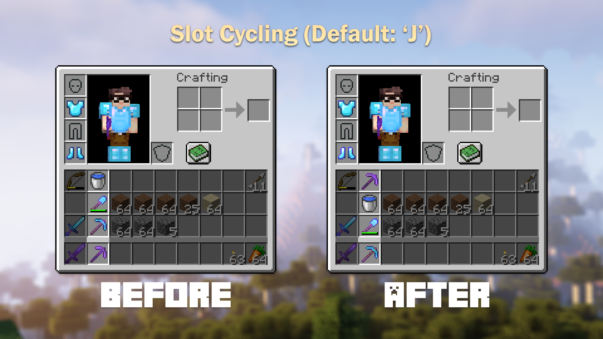 Demonstrates what happens when you cycle a single slot (default: 'J')