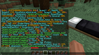 Player data screenshot