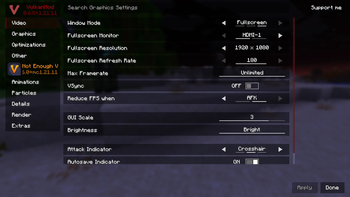 Not Enough Vulkan 1.6 (Enhanced Options Screen)