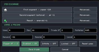 Edit trades 