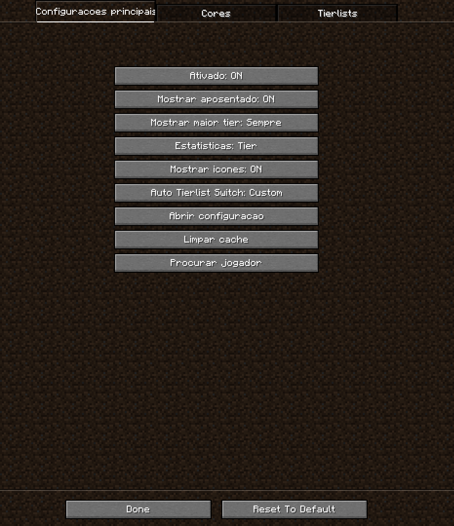 Menu principal