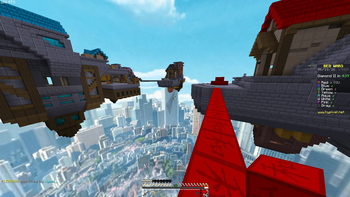 Custom Sky and wool and Hotbar