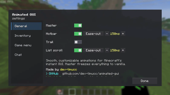 The flat, customizable settings screen