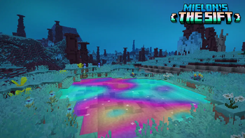 An Ichor lake in The Sift at night.
