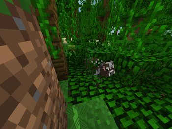 Mobs inside the leaves