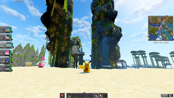Player Pikachu On The Beach
