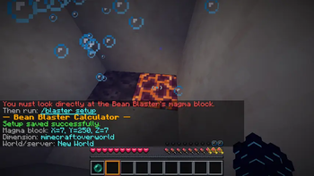 setting the magma block coordinates