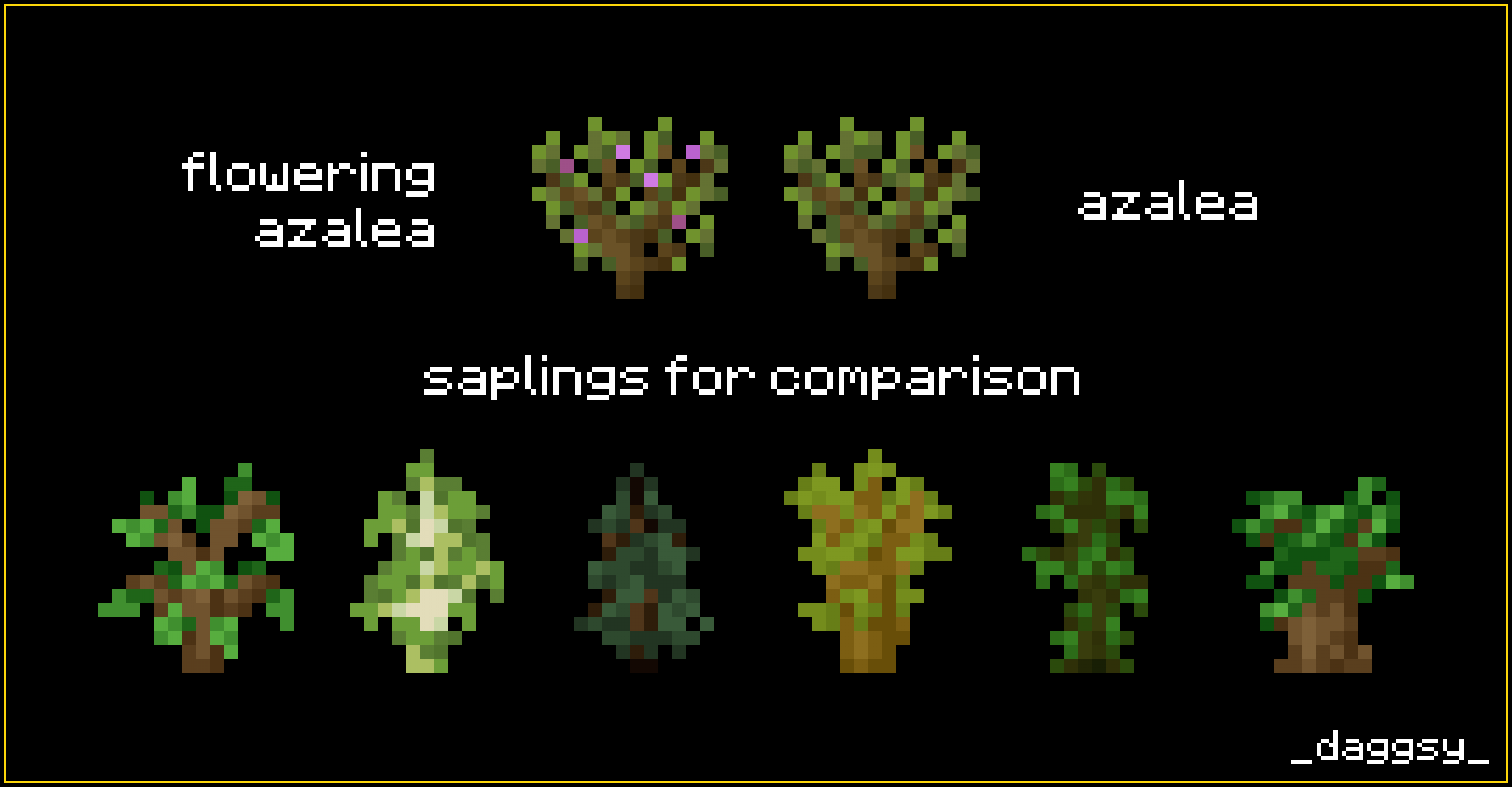 Azalea icons with other saplings