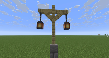 Birch lampost