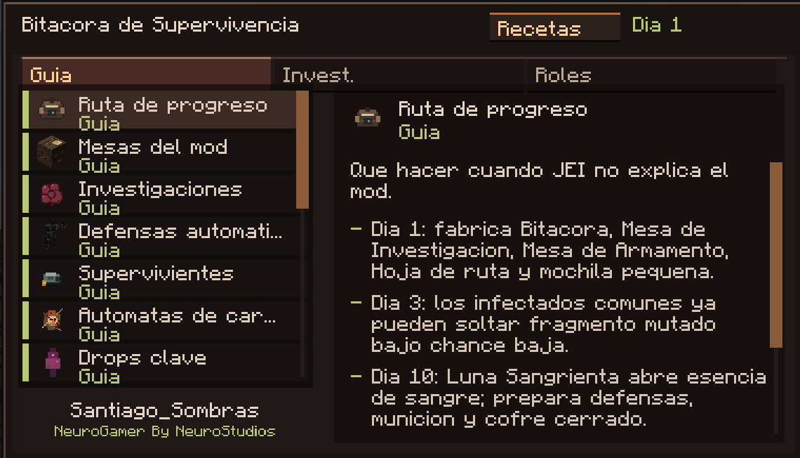 Bitacora survival