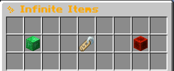 The Main GUI for InfiniteItems